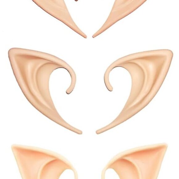 3 Styles Elf Ears Cosplay Fairy Pixie Ears Soft Pointed Elven Ear Anime Party Dr - Picture 1 of 7